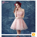 Light Pink Short Off-Shoulder Chiffon Cendrillon Femmes Evening Prom Dress